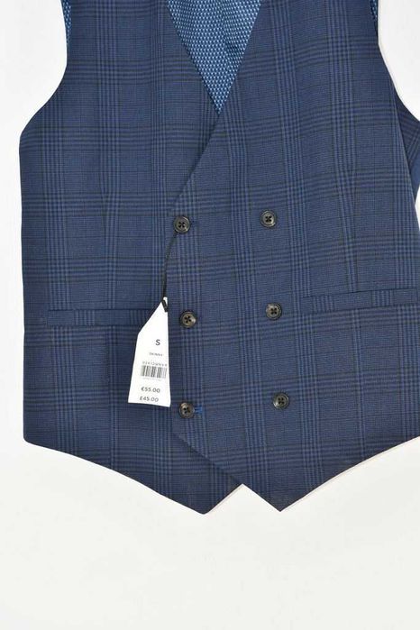 Elegancka kamizelka garniturowa Burton Slim | Dwurzędowa