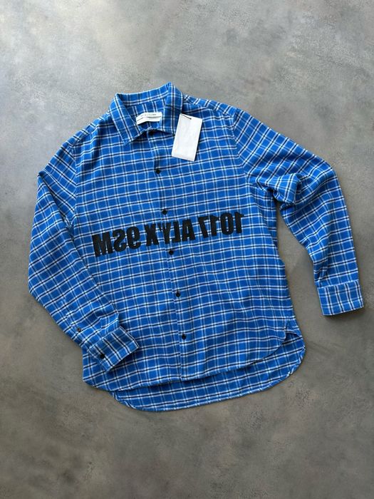 Оригінальна чоловіча рубаха 1017 ALYX 9SM Checked Flannel Shirt Blue Overshirt