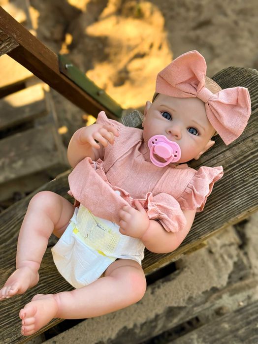 Lalka Reborn Niemowlę Realistyczna Dziewczynk z Magnetycznym Smoczkiem