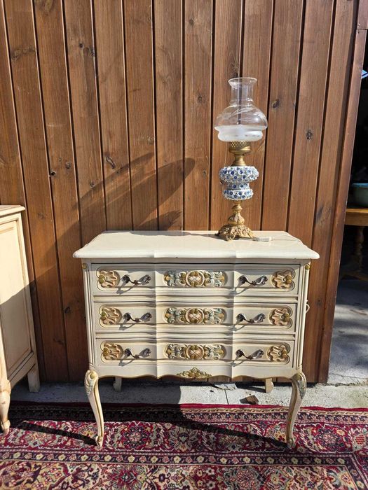Komoda Ludwik 3 szuflady kremowa 85x39x80 cm #789 Stylowy Węgrów