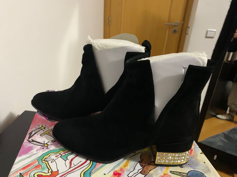 Botas Jeffrey Campbell, pretas, tamanho 39