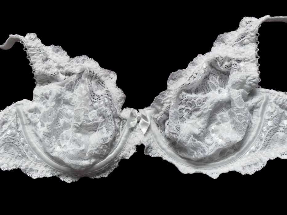 Biały koronkowy stanik biustonosz 75B Playtex bielizna damska