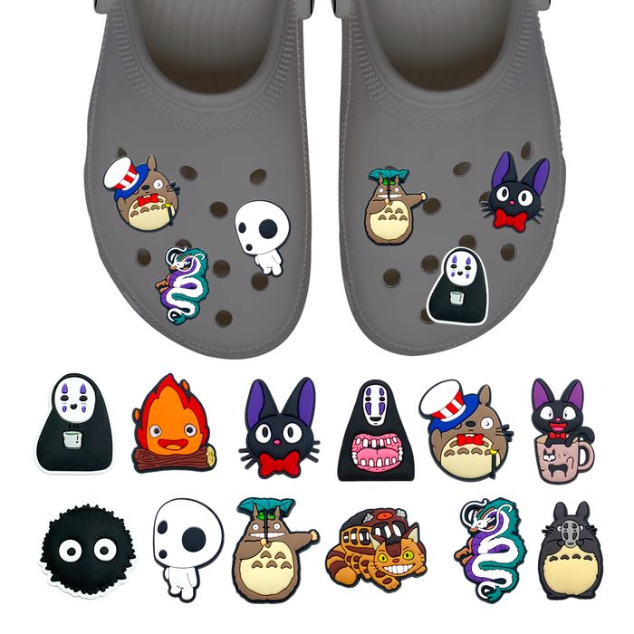 Przypinki do Ghibli Totoro do butów telefonu torby zestaw 12 szt