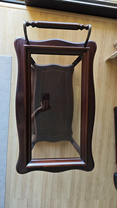 Carrinho de sala em madeira mogno