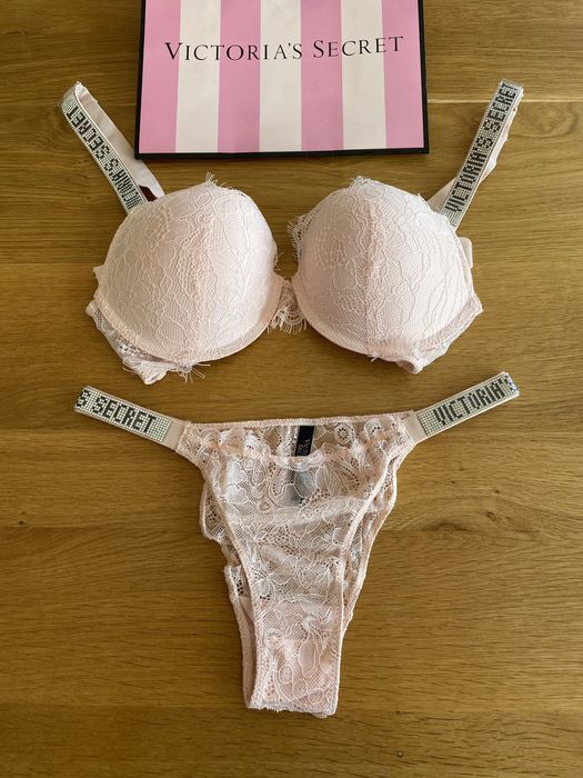 NOWY komplet bielizny Victoria’s Secret rozmiar C75 majtki + stanik