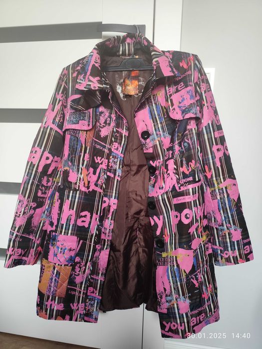 Płaszczyk wiosenno-jesienny trencz Desigual rozmiar 40