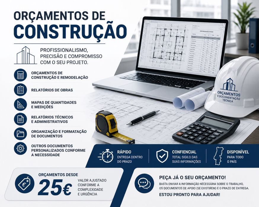 Orçamentos de Construção | Relatórios de Obras | Serviços Técnicos