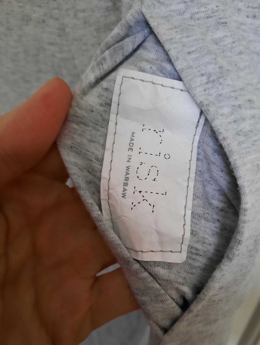 Risk made in Warsaw sukienka Double Duty roz. S szary plus beż