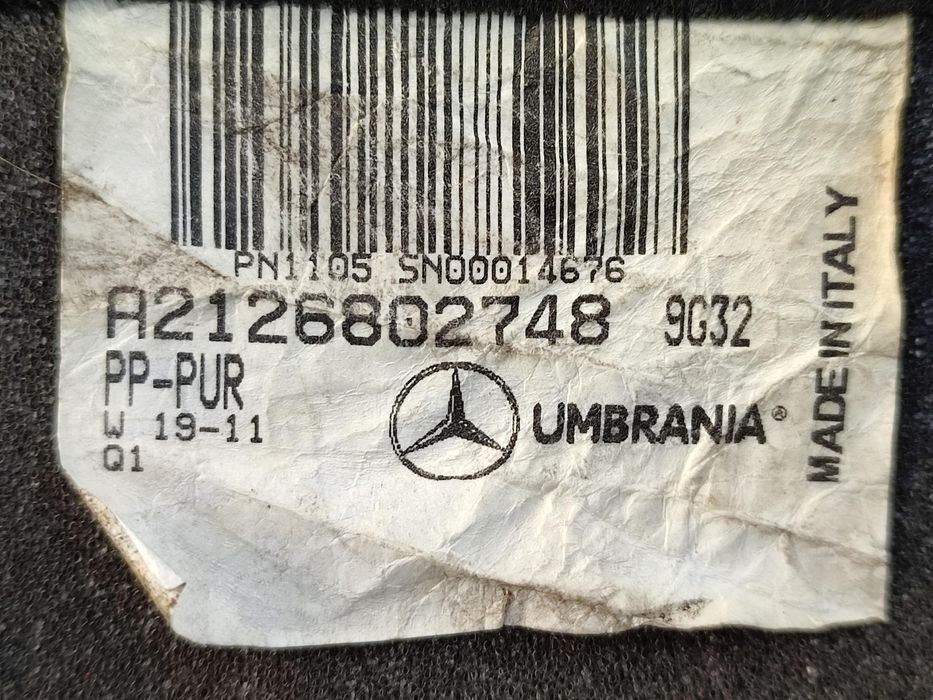 Dywaniki welurowe czarne kpl 4x mercedes w212 2009–2016
