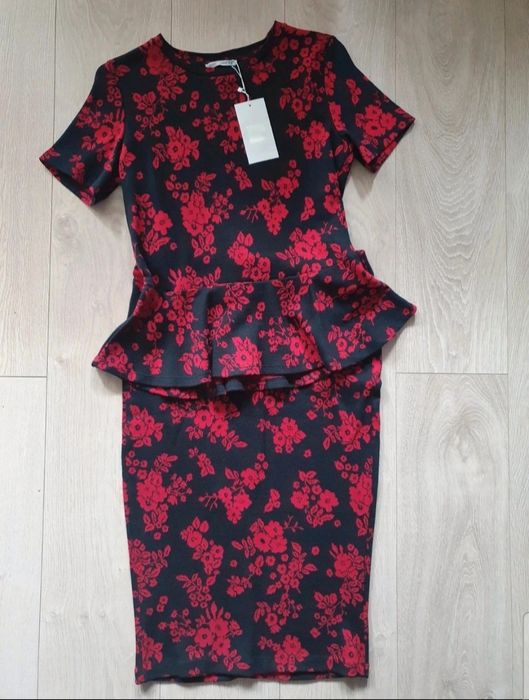 Zara komplet bluzka i spódnica M