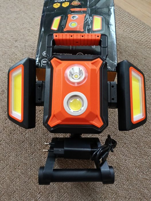 Lampa robocza, naświetlacz, 40W, na akumulator, powerbank, ładowarka