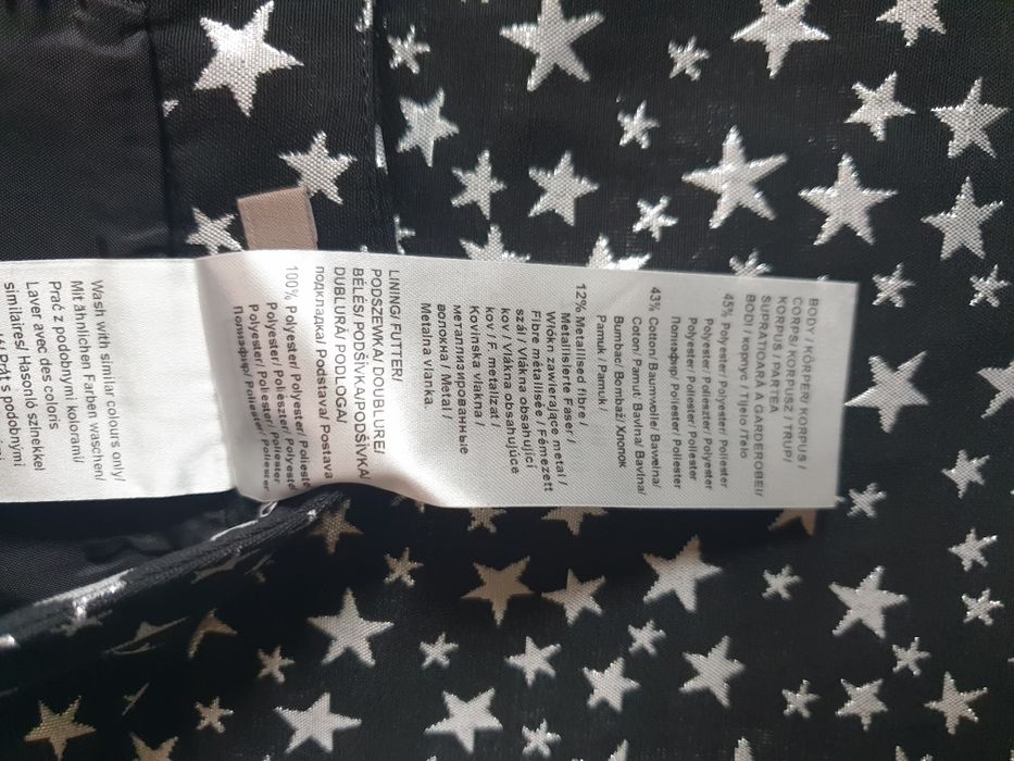 Mini spódniczka ORSAY w srebrne gwiazdki