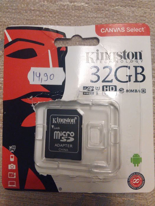 Adaptador para cartões de telemóvel 32GB NOVO