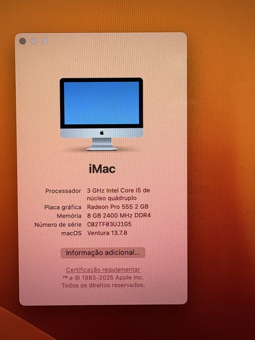 Apple iMac 21,5” Retina 4K (2017) | SSD 250GB