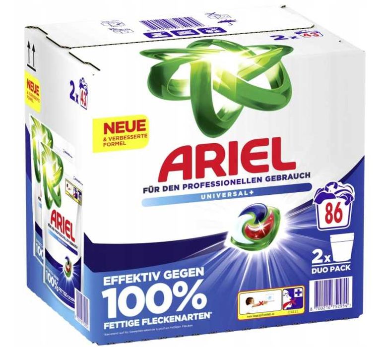 Ariel Professional All-in-1 PODS Universal+ 86 kapsułek, z Niemiec