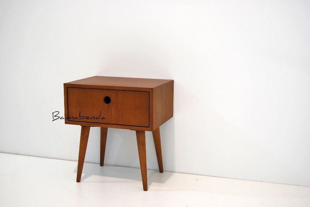 Par de Mesas de Cabeceira retro vintage estilo nordico