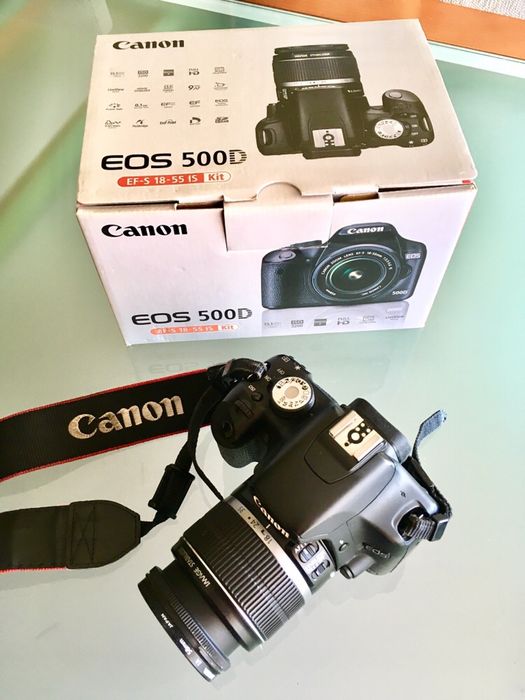 Canon EOS 500D 15 mega pixels + objetiva EF-S 18-55mm