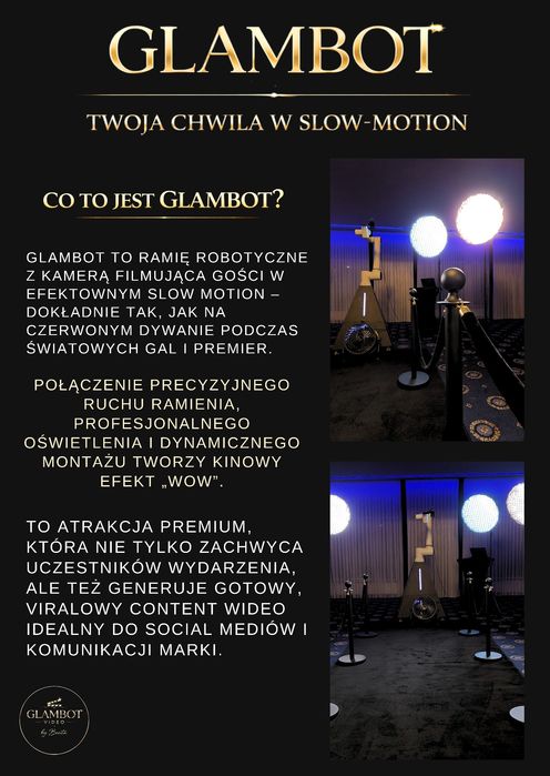 GLAMBOT 140 cm – Atrakcja Filmowa.video,event,wesele