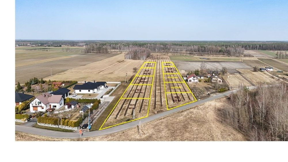 10 działek budowlanych w TERESINIE od 818 - 907 m2