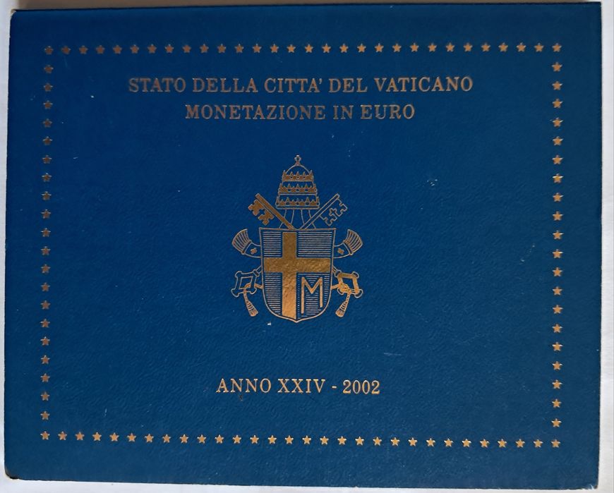 Set Moedas Euro Vaticano  -  Ano 2002 - BNC