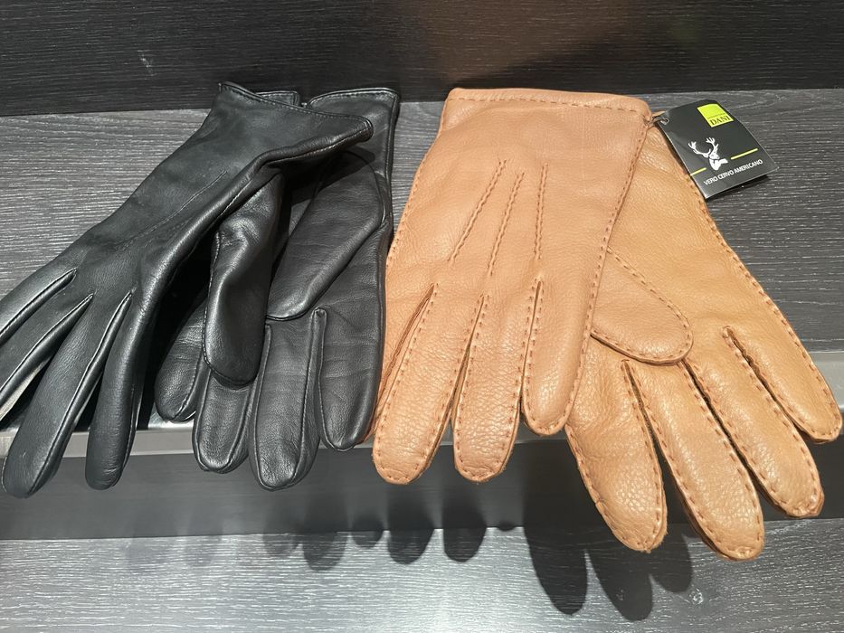 Luvas em Pele com pêlo tamanho M unisexo NOVAS!!!