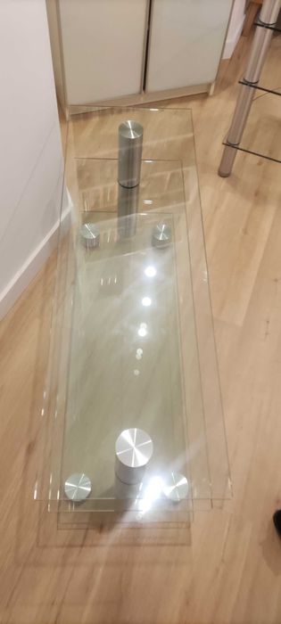 Móvel TV e móvel Hify em vidro e metal