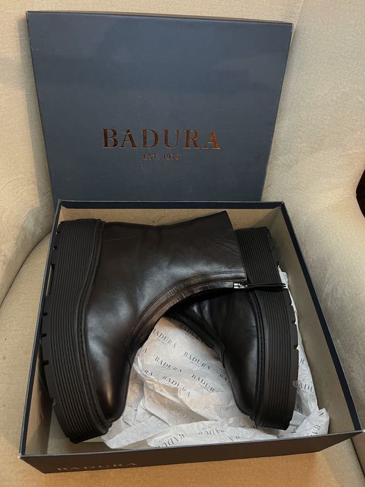 Шкіряні демісезонні чоботи badura 41 розмір