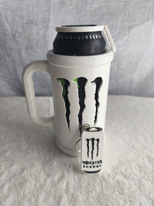 Caneca Monster branco + acessórios
