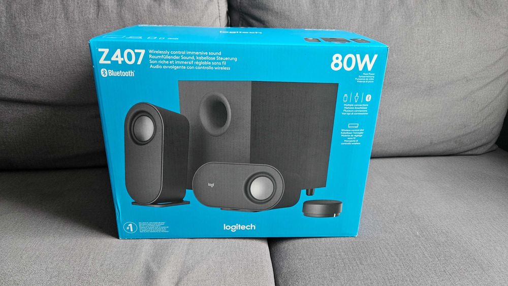 Głośniki Logitech Z407 80W | Bluetooth | Nowe | Gwarancja + Ubezpieczenie
