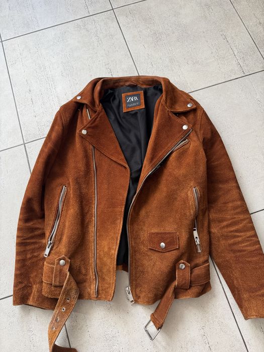 Куртка косуха Zara, замша, розмір L