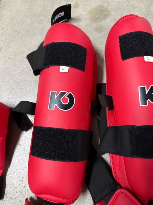 Luvas + Caneleiras/Proteções para karaté/MMA/Kick-boxing