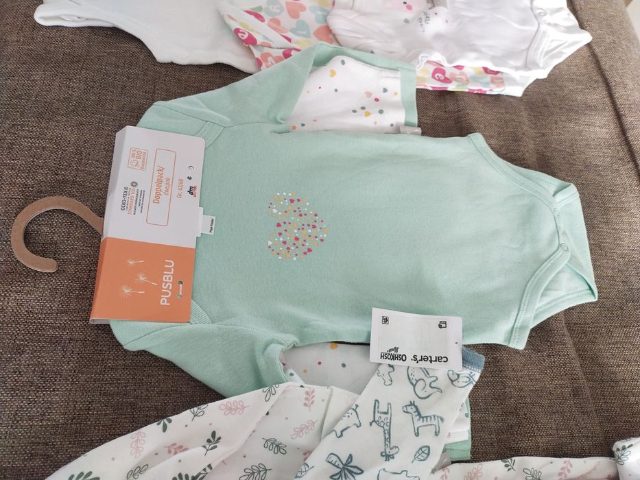 Одяг для дівчинки 0-3 міс, бодіки, чоловічки, повзунки Carter's,Pusblu