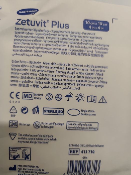 Aquacel foam 3 szt, zetuvit plus 3 szt, srebro Atrauman Ag 3szt