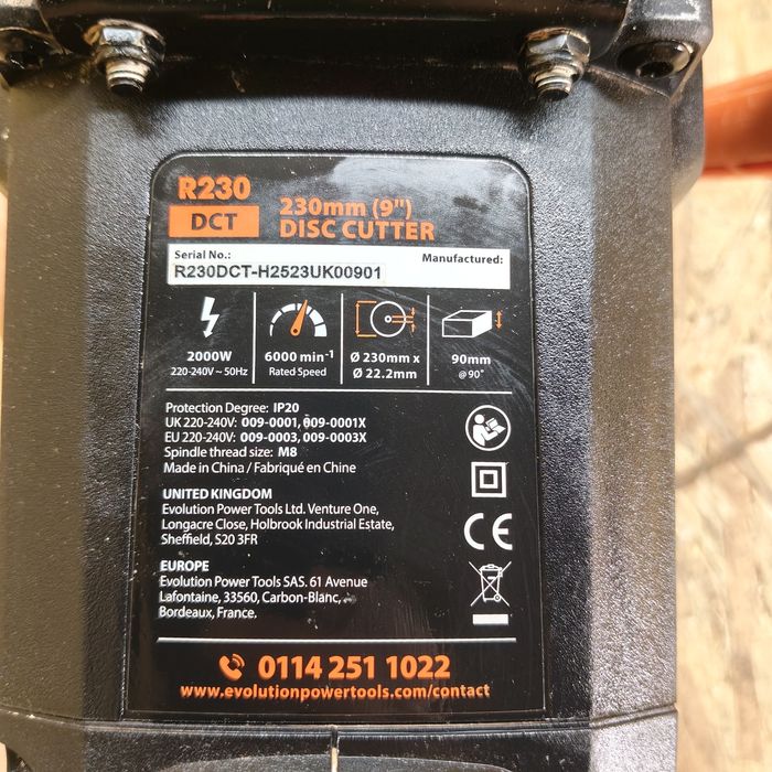 Przecinarka do betonu Evolution r230 dct