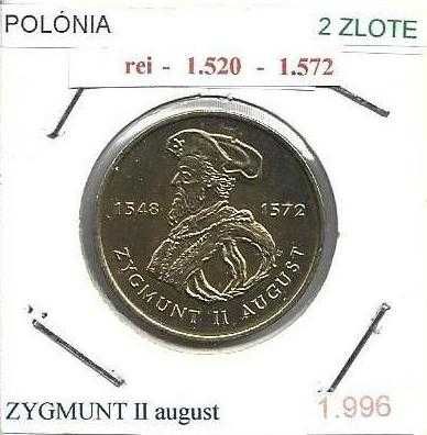 Polónia - - - 2 Złote - 1996 - Sigismund II Augustus - Moeda RARA