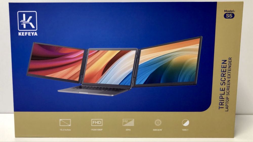 Портативний Монітор для ноутбука з зарядним 10000 мАг KEFEYA s5 15.6"