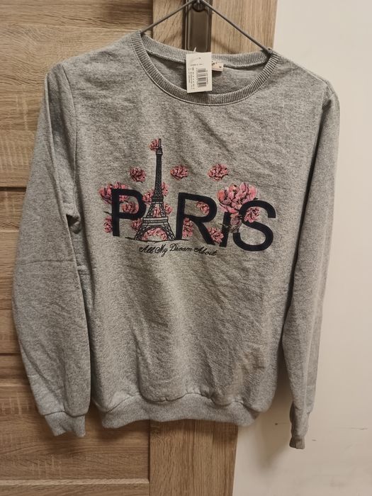 Damska nowa z metką szara bluza Paris w rozmiarze M/38