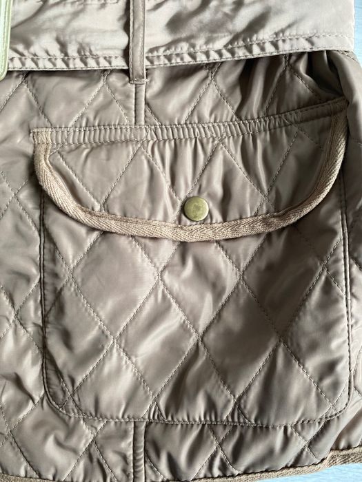 Kurtka pikowana brązowa styl angielski