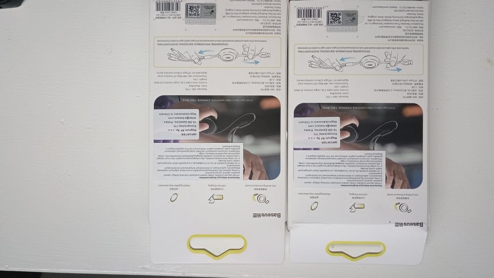 Kabel rozwijany 3 w 1 Baseus Golden Looap 2 szt