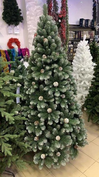 ‼️ Штучна ялинка новорічна зелена с шишками. Елка искусственная. Дроп