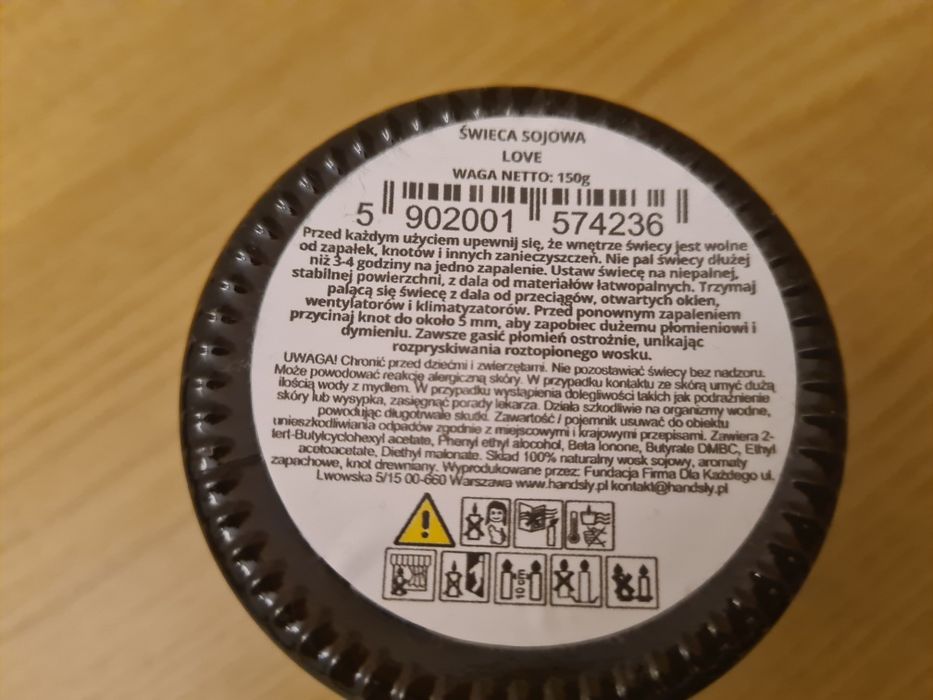 Nowa świeca sojowa LOVE zapach różany