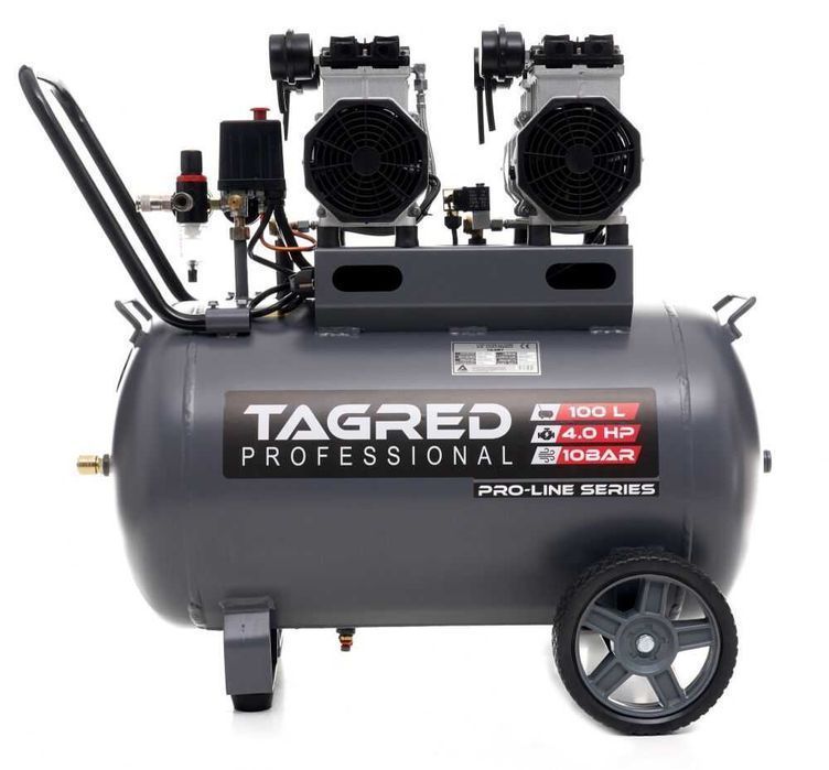 kompresor bezolejowy 10 BAR 100L 4 tłoki sprężarka bezolejowa 100L