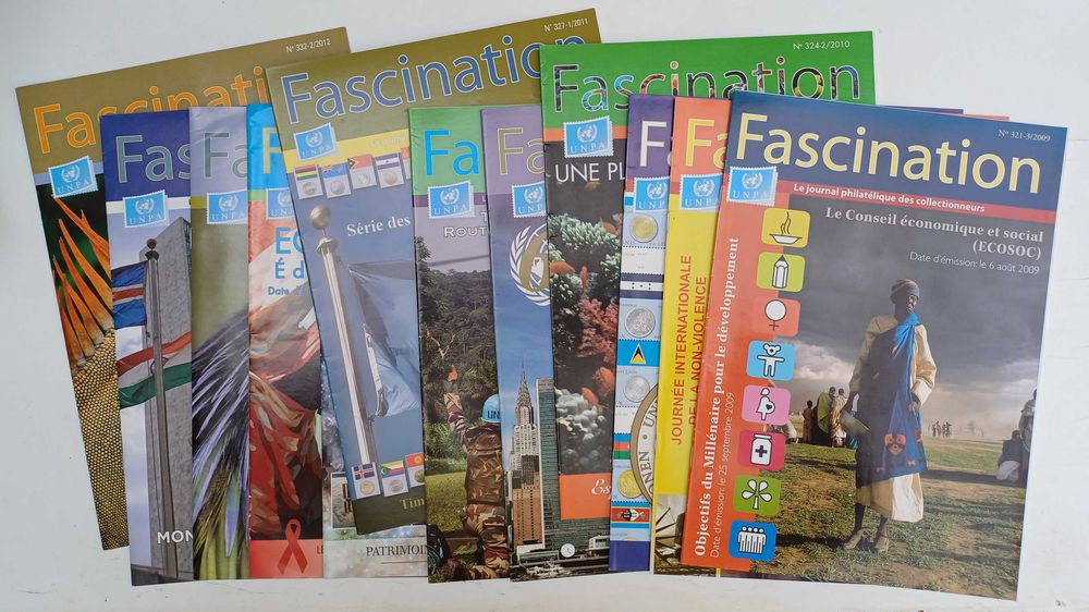 Filatelia Revistas Fascination da Adm. Postal das Nações Unidas