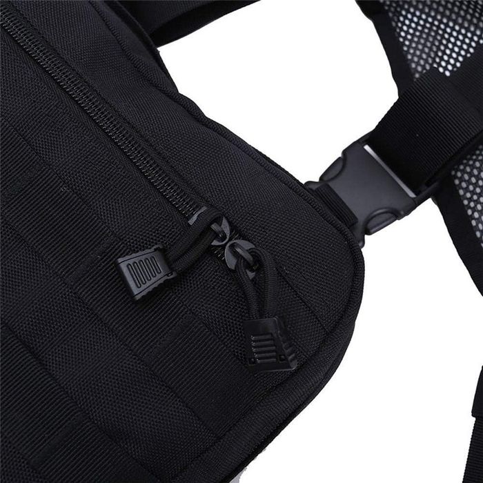 Torba taktyczna na klatkę piersiową czarna B407