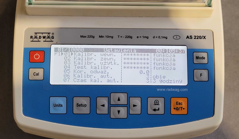 Waga analityczna RadWag AS 220/X.