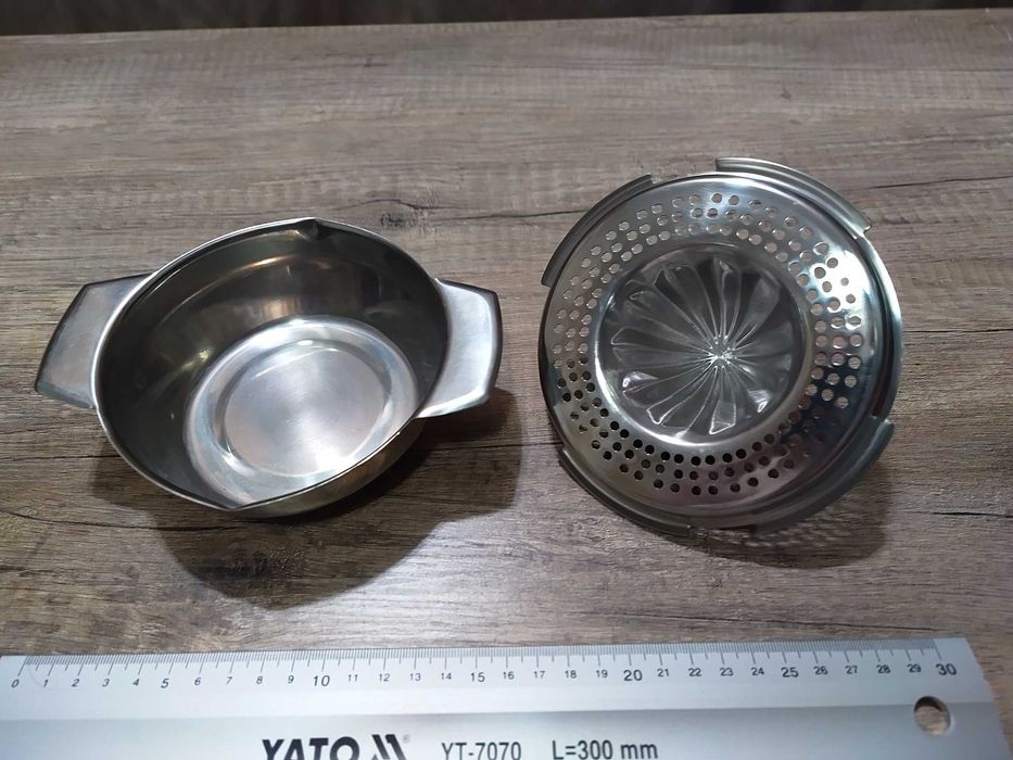 Zaparzacz do herbaty z klepsydrą + wyciskacz do cytrusów. NOWE