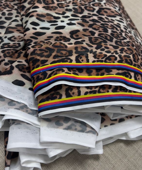 Італійська тканина сітка, леопардова, 14м