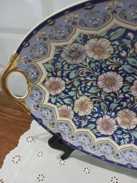 Kaiser duza 37 cm lśniąca patera Ballade kwiaty