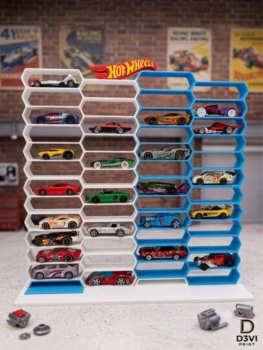 Вітрина органайзер Hot Wheels Соти / Будь-які кольори / машинки 1:64
