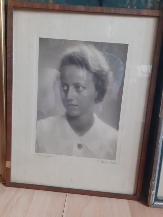 Stare  fotografie komplet 3 szt. w ramie  przedwojenne